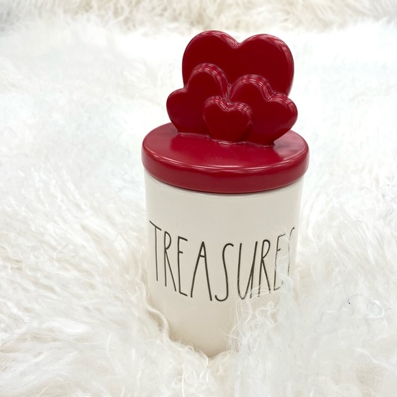 Rae Dunn TREASURE Canister with Heart Lid - Picture 3 of 4